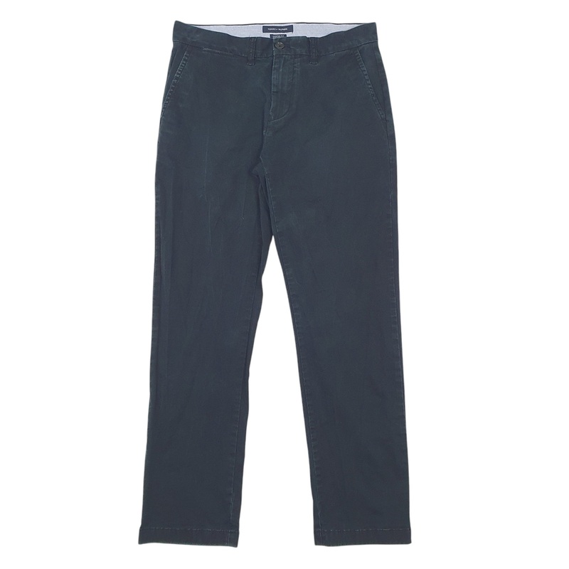 Mens Tommy Hilfiger Black Chino Cotton  Trousers Mens W30 L30
