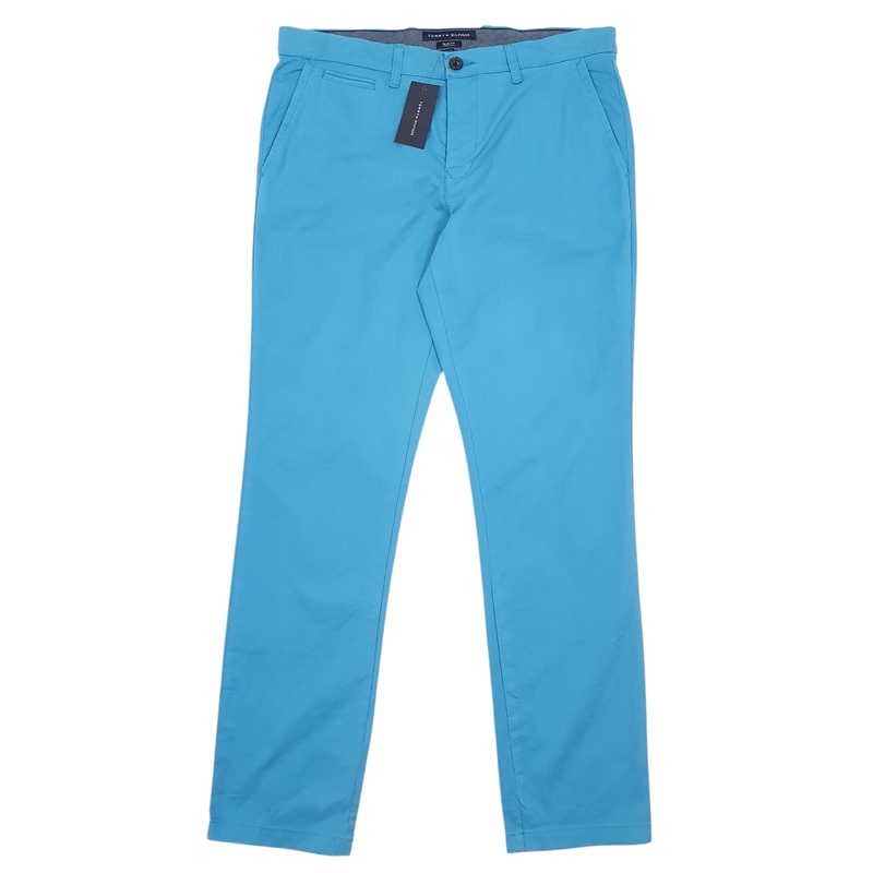 Mens Tommy Hilfiger Blue Chino Cotton  Trousers Mens W34 L32
