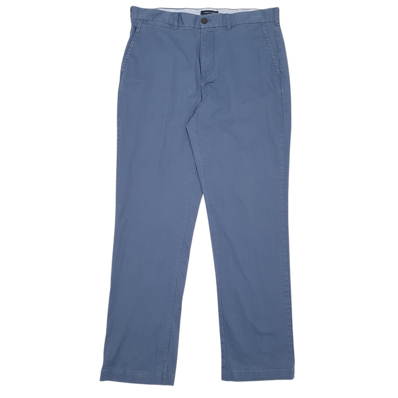 Mens Tommy Hilfiger Blue Chino Cotton  Trousers Mens W38 L36