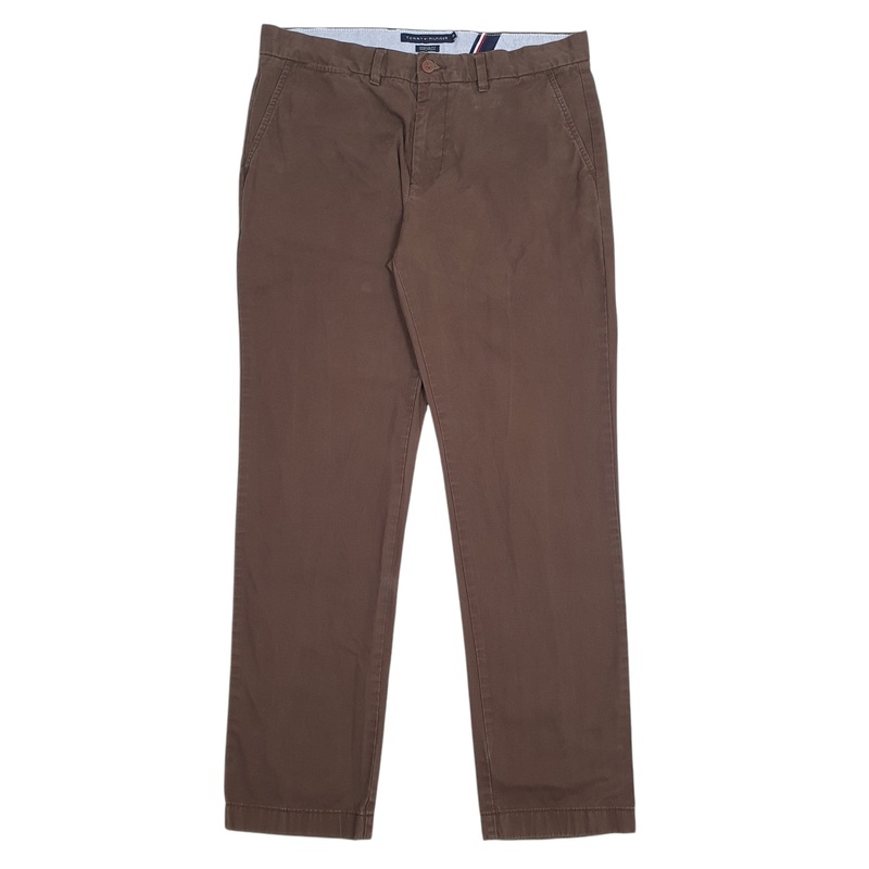 Mens Tommy Hilfiger Brown Chino Cotton  Trousers Mens W34 L32