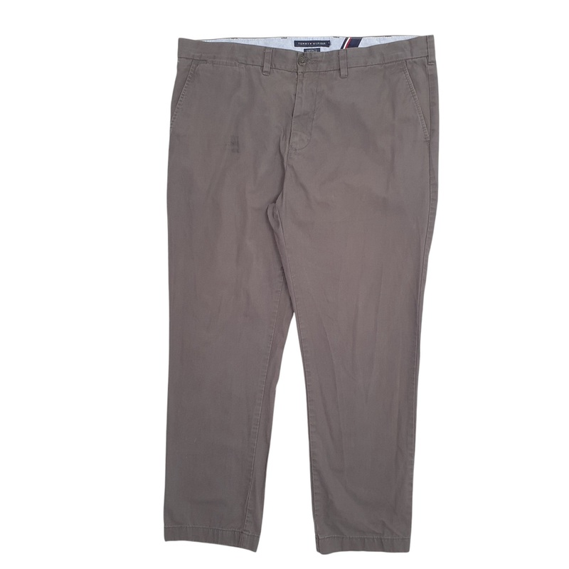 Mens Tommy Hilfiger Custom Fit Grey Chino Cotton  Trousers Mens W38 L30