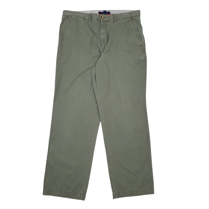 Mens Tommy Hilfiger Green Chino Cotton  Trousers Mens W34 L30