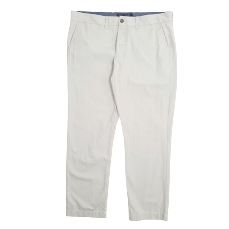 Mens Tommy Hilfiger Grey Chino Cotton  Trousers Mens W36 L30
