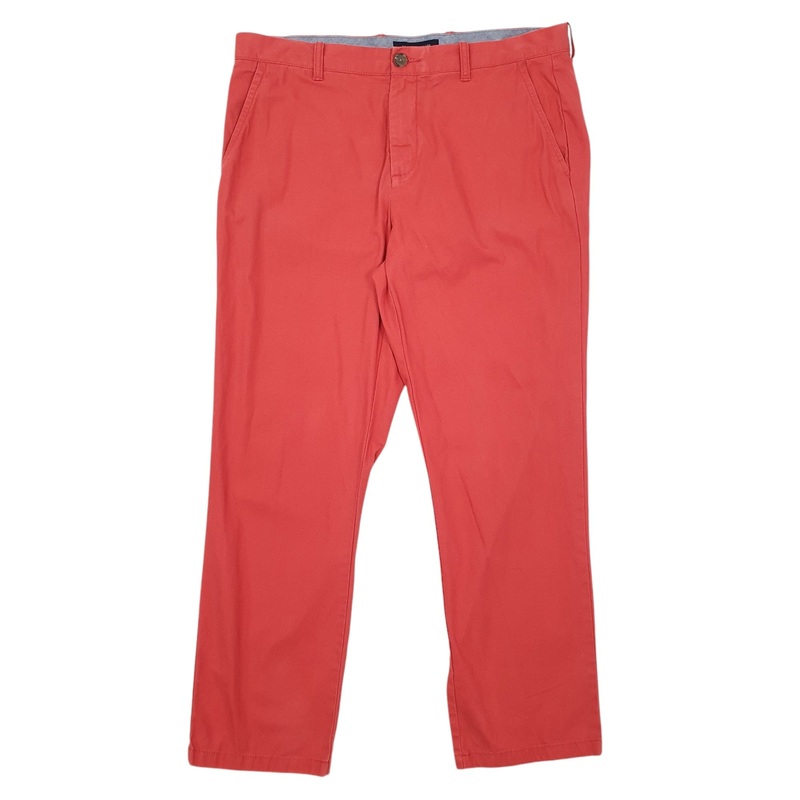Mens Tommy Hilfiger Red Chino Cotton  Trousers Mens W36 L30