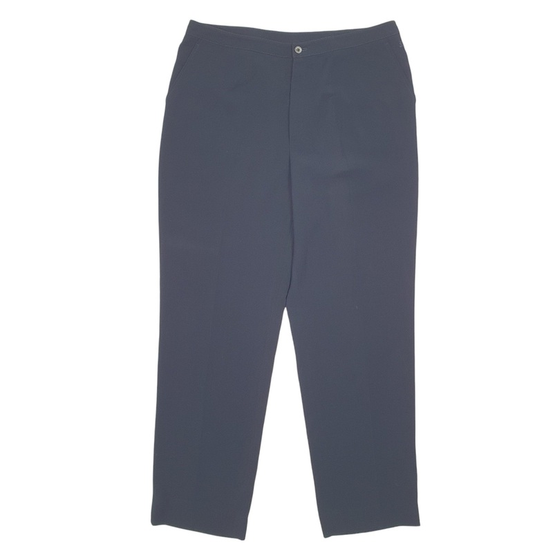 Womens Burberry Slacks London Navy Chino Polyester  Trousers Womens UK16