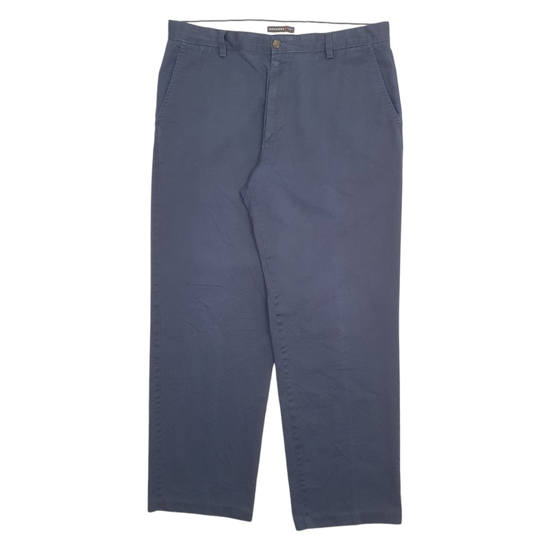 Mens Dockers Navy Chino Cotton  Trousers Mens W36 L30