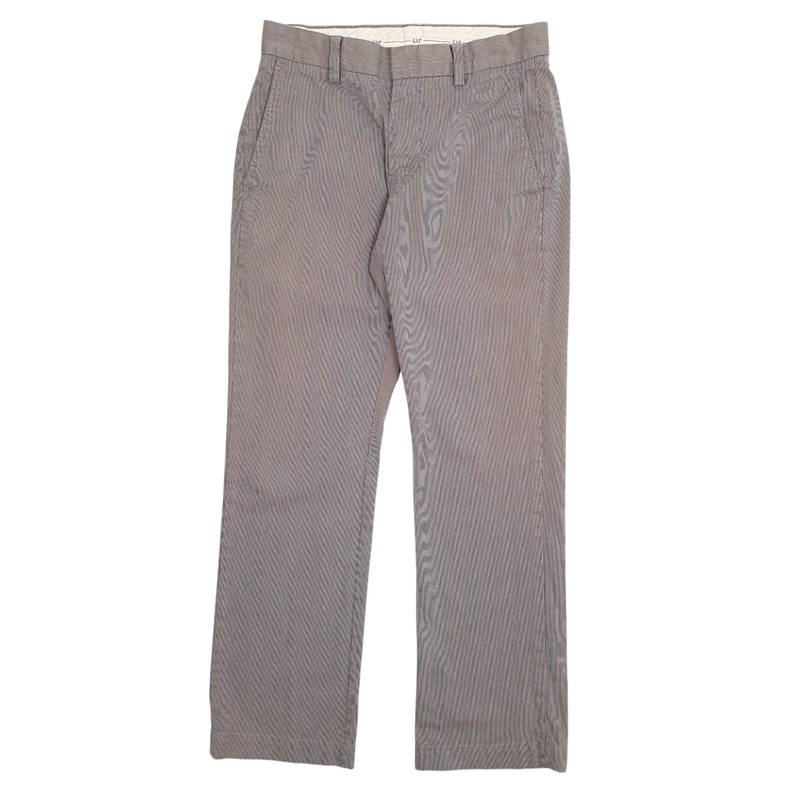 Mens Gap Pinstripe Grey Chino Cotton  Trousers Mens W28 L30