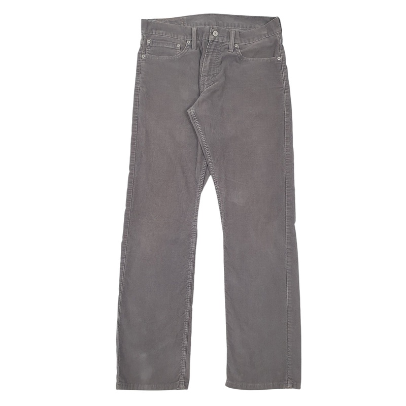 Mens Levis Grey Corduroy Cotton  Trousers Mens W32 L32