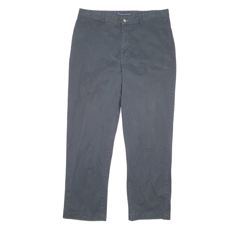 Mens Tommy Hilfiger Black Chino Cotton  Trousers Mens W36 L32