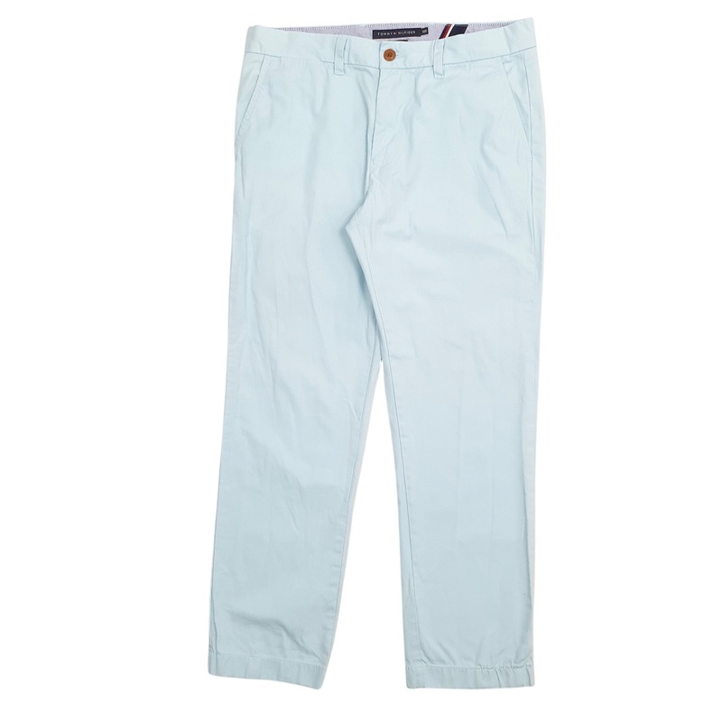 Mens Tommy Hilfiger Blue Chino Cotton  Trousers Mens W32 L30
