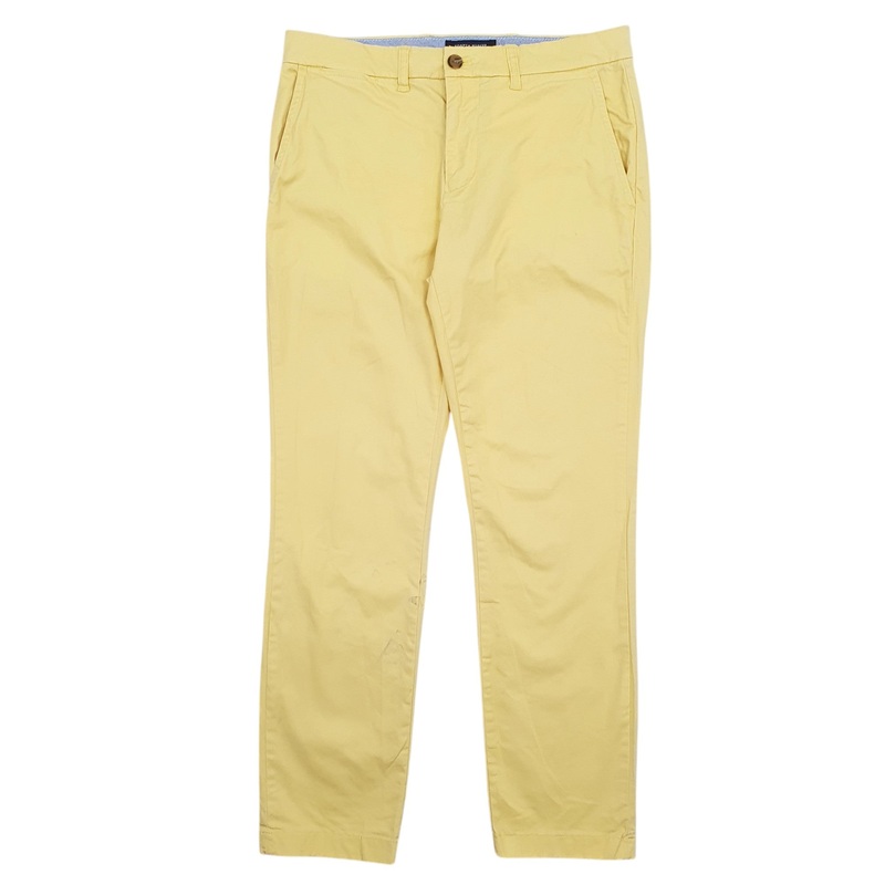 Mens Tommy Hilfiger Yellow Chino Cotton  Trousers Mens W31 L30