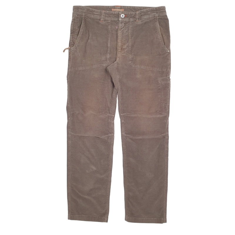 Mens L.L.Bean Brown Carpenter Cotton  Trousers Mens W34 L32