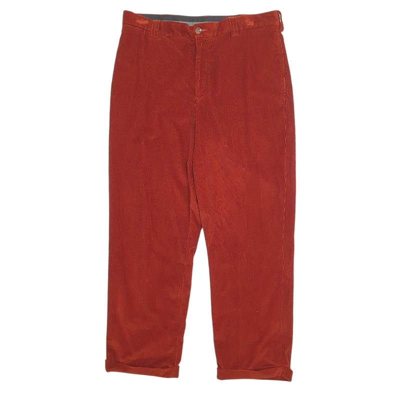 Mens L.L.Bean Brown Corduroy Cotton  Trousers Mens W36 L30