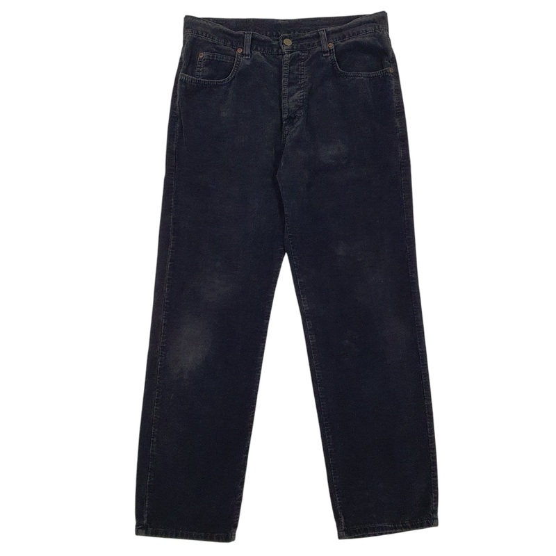 Mens Lee Black Corduroy Cotton Blend  Trousers Mens W33 L30