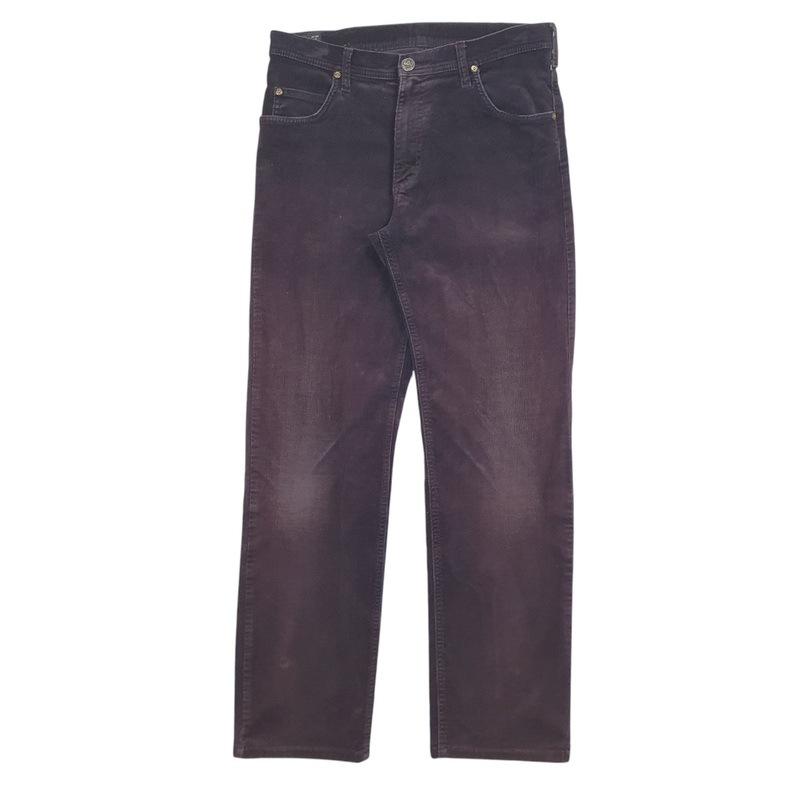 Mens Lee Brooklyn Black Corduroy Cotton  Trousers Mens W32 L32