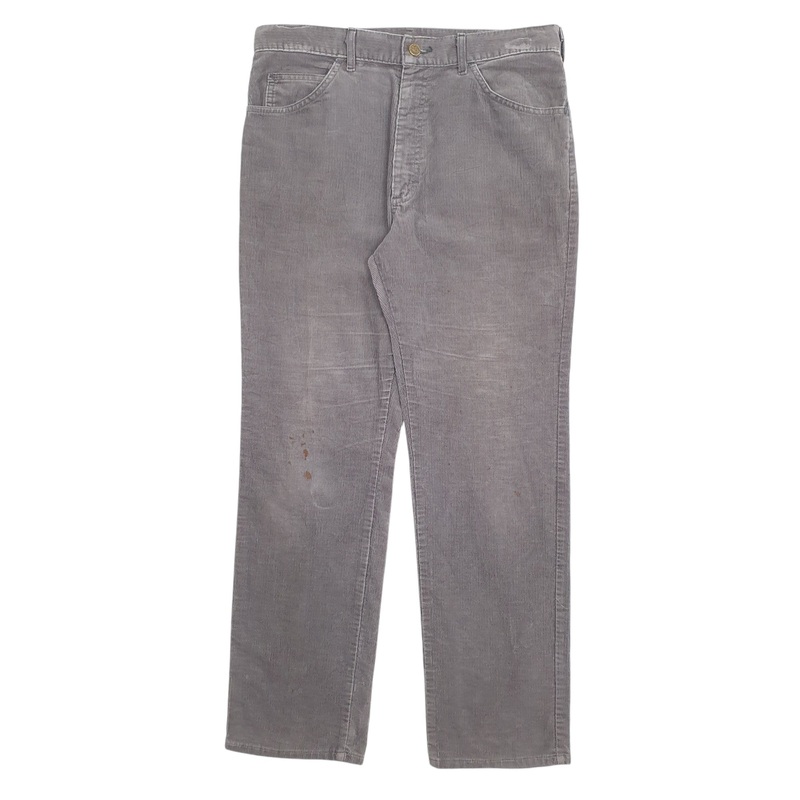 Mens Lee Grey Corduroy Cotton  Trousers Mens W32 L30