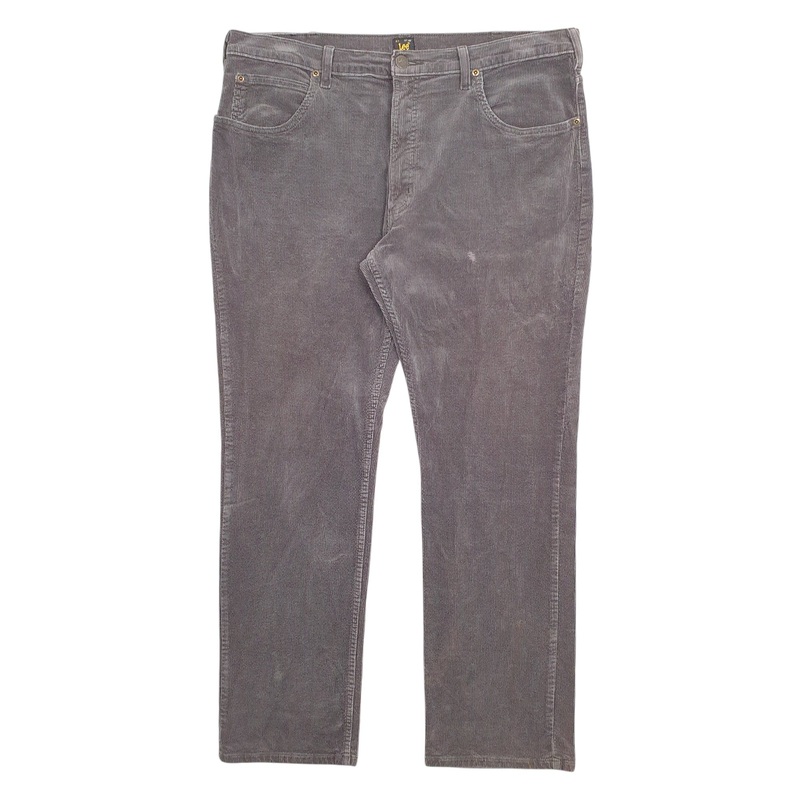 Mens Lee Grey Corduroy Cotton  Trousers Mens W38 L30