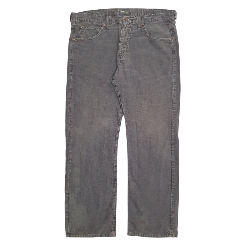 Mens Lee Grey Corduroy Cotton  Trousers Mens W38 L32