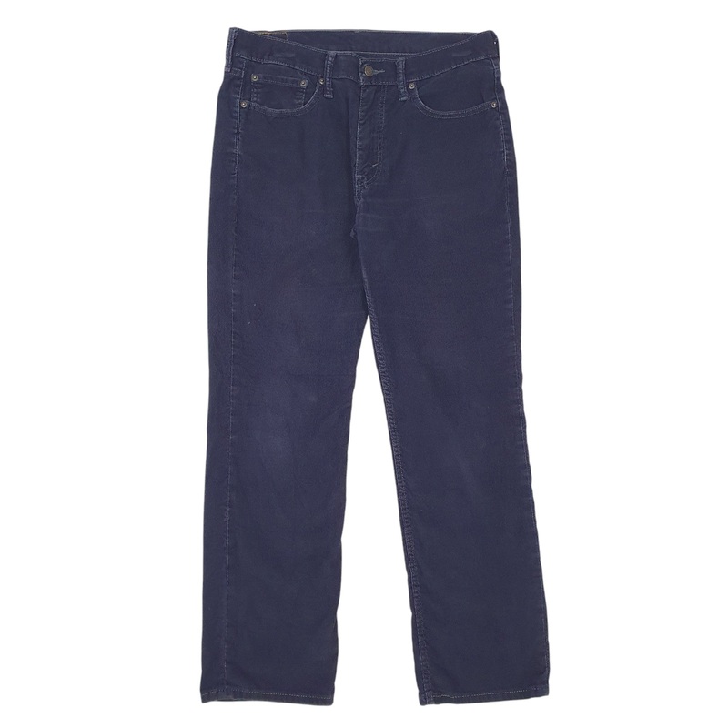 Mens Levis Blue Corduroy Cotton Blend  Trousers Mens W32 L30