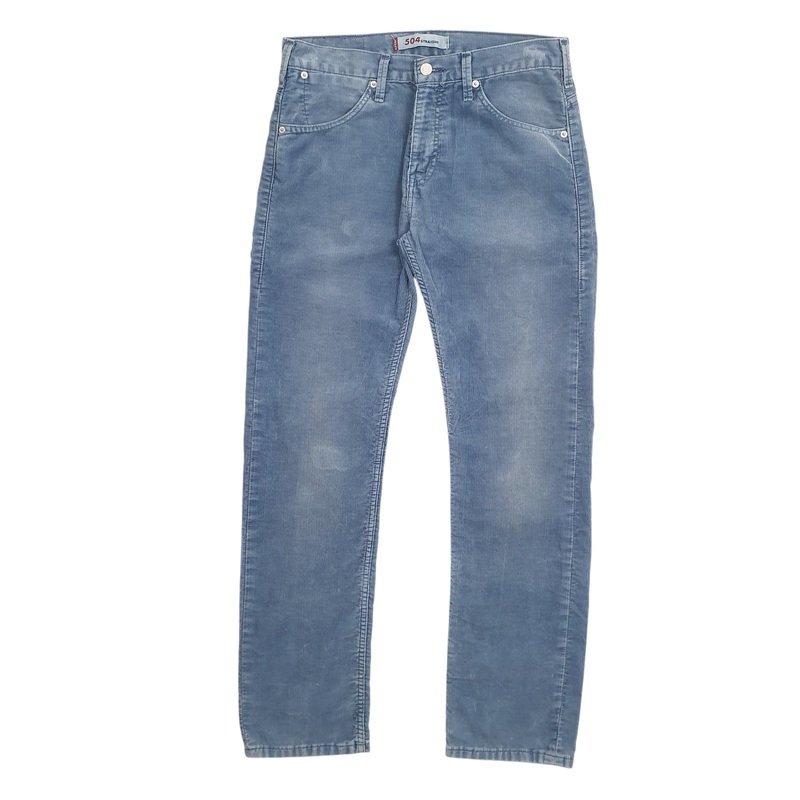 Mens Levis Blue Corduroy Cotton  Trousers Mens W32 L32