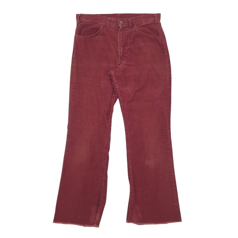 Mens Levis Burgundy Corduroy Cotton Blend  Trousers Mens W32 L29