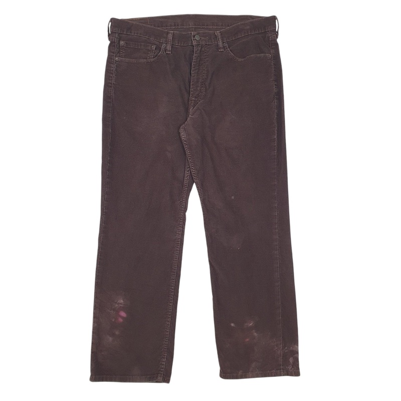 Mens Levis Burgundy Corduroy Cotton Blend  Trousers Mens W36 L29