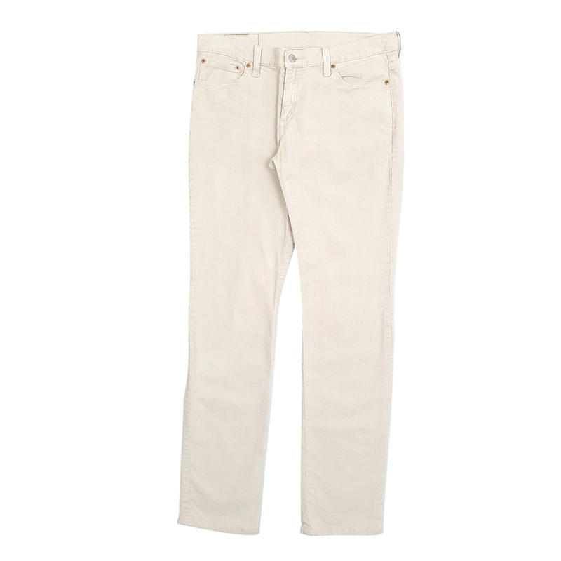 Mens Levis Cream Corduroy Cotton  Trousers Mens W34 L33