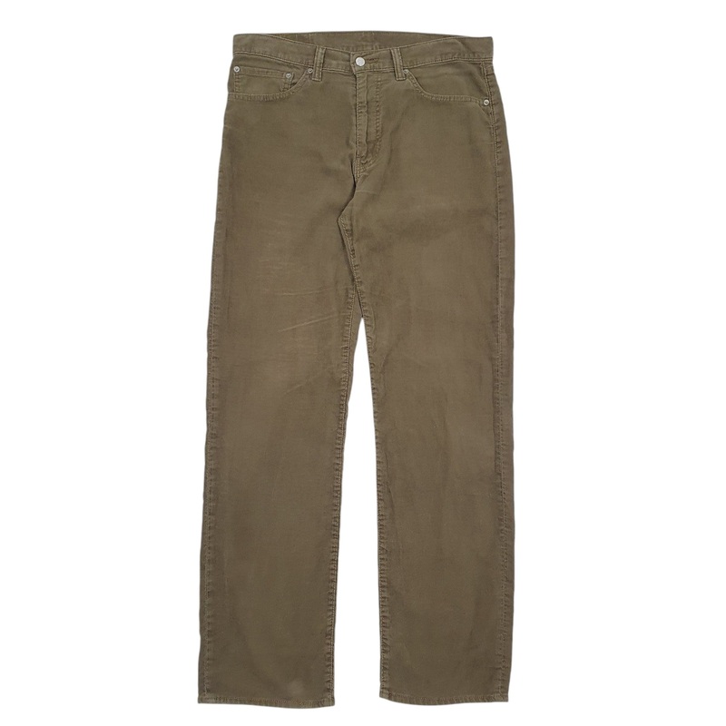 Mens Levis Green Corduroy Cotton Blend  Trousers Mens W34 L34