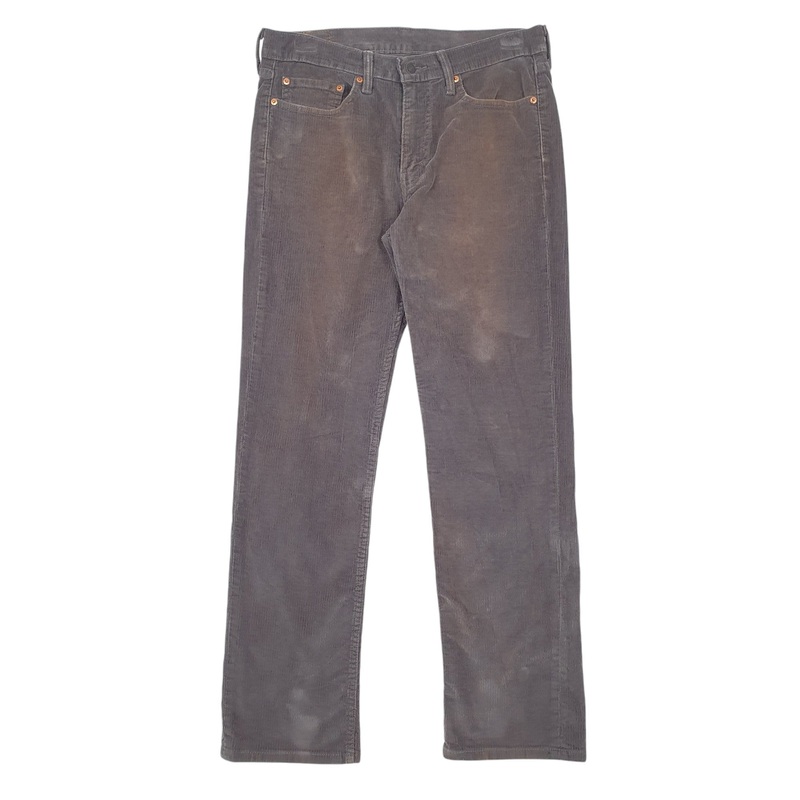 Mens Levis Grey Corduroy Cotton Blend  Trousers Mens W32 L30