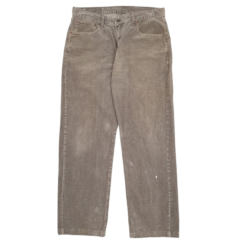 Mens Levis Grey Corduroy Cotton Blend  Trousers Mens W34 L32