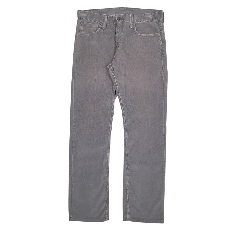 Mens Levis Grey Corduroy Cotton  Trousers Mens W33 L32