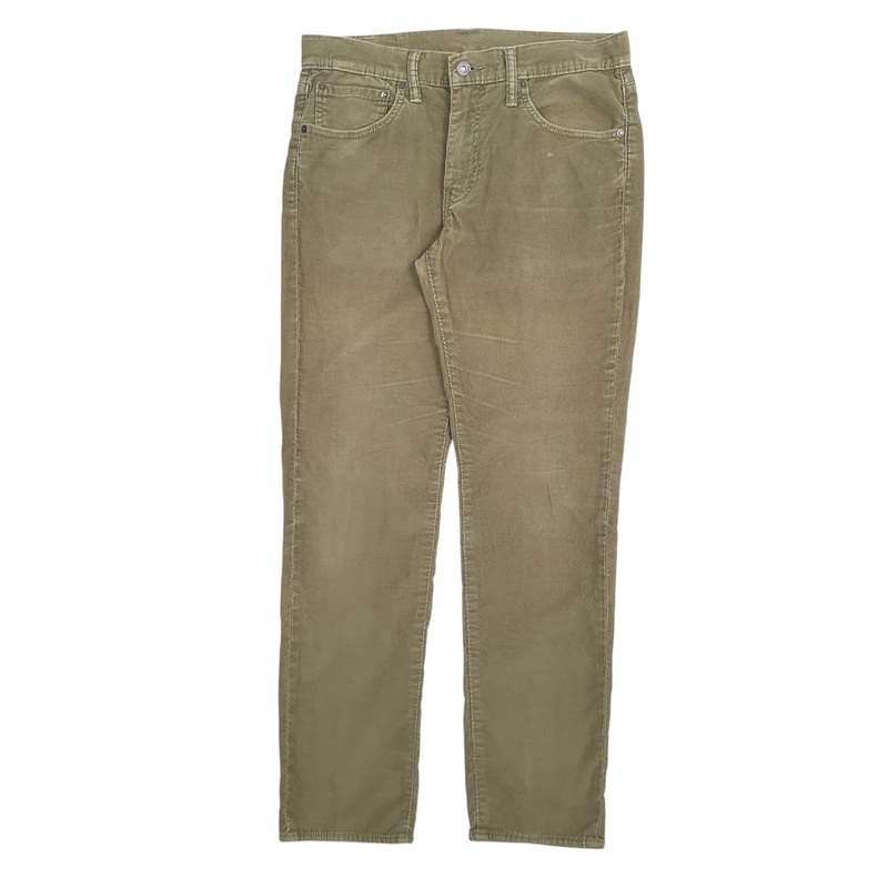 Mens Levis Khaki Corduroy Cotton  Trousers Mens W32 L32