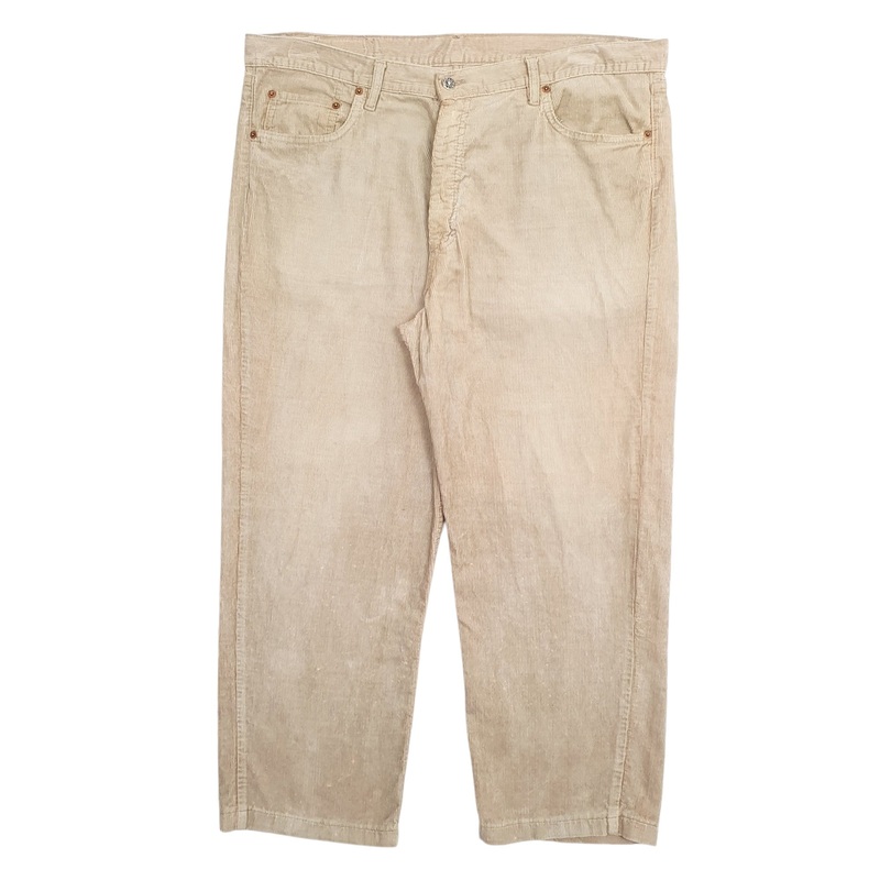 Mens No Comment Beige Corduroy Cotton  Trousers Mens W40 L27