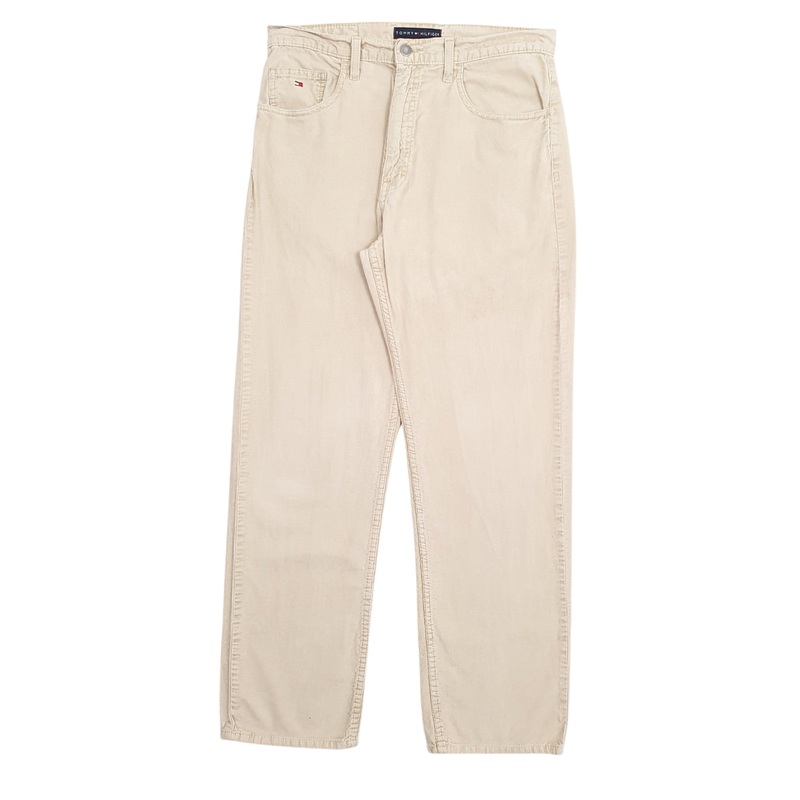 Mens Tommy Hilfiger Beige Corduroy Cotton  Trousers Mens W32 L30