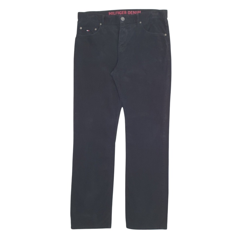 Mens Tommy Hilfiger Black Corduroy Cotton  Trousers Mens W36 L34