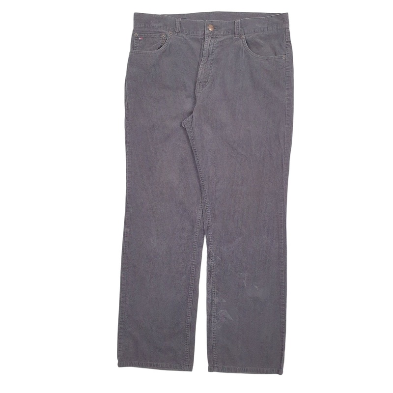 Mens Tommy Hilfiger Grey Corduroy Cotton  Trousers Mens W34 L32