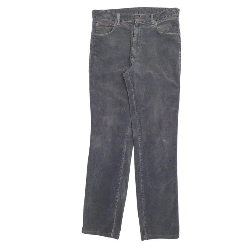 Mens Wrangler Grey Corduroy Cotton  Trousers Mens W31 L34