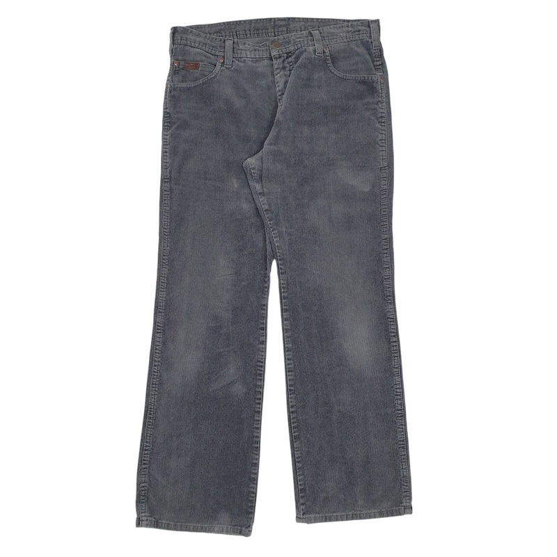 Mens Wrangler Roxboro Grey Corduroy Cotton Blend  Trousers Mens W32 L30