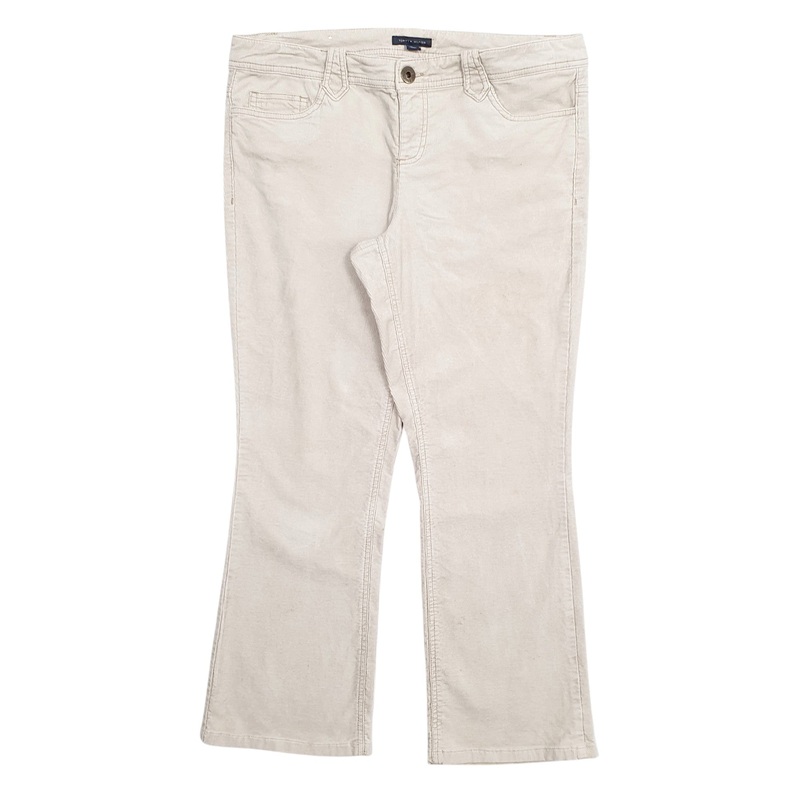 Womens Tommy Hilfiger Beige Corduroy Cotton  Trousers Womens UK14