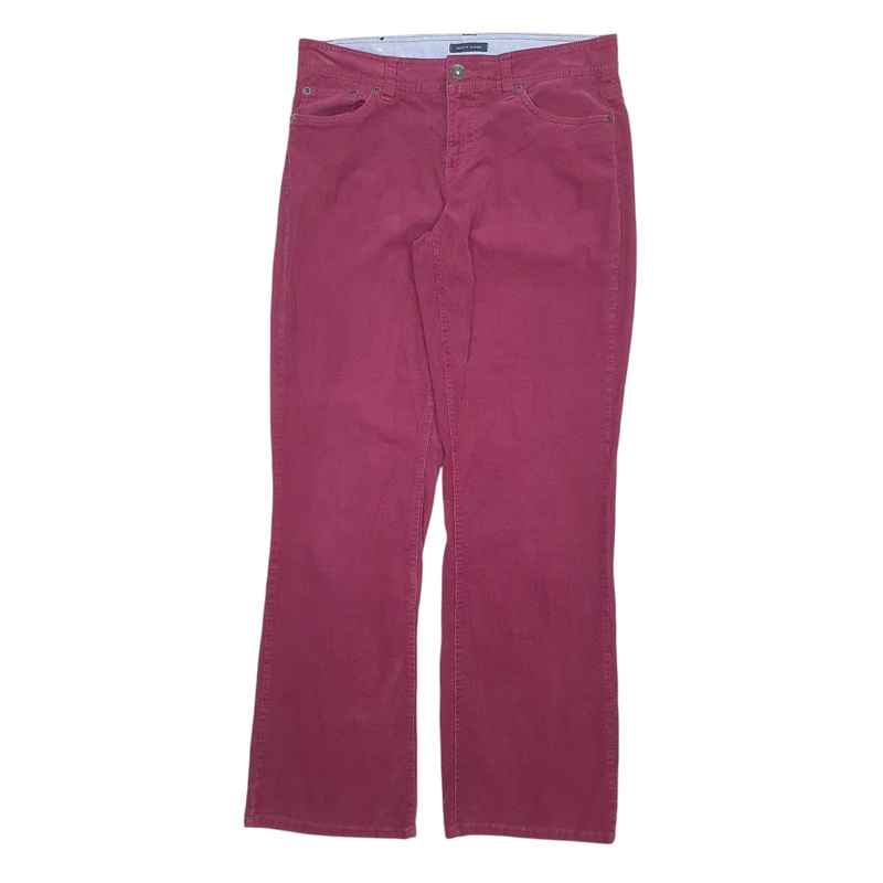 Womens Tommy Hilfiger Burgundy Corduroy Cotton  Trousers Womens UK6