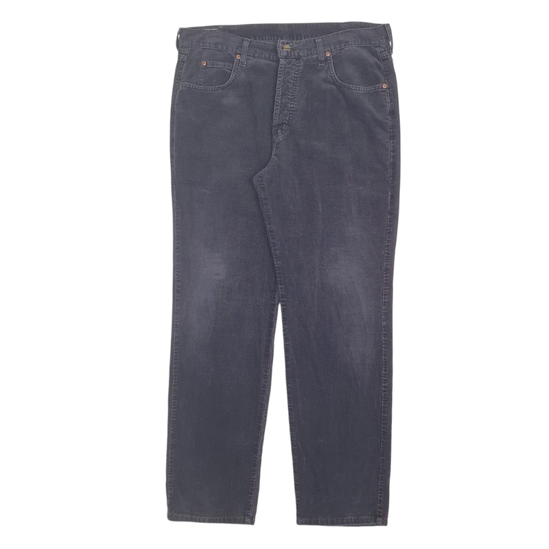 Mens Lee Black Corduroy Cotton  Trousers Mens W38 L32