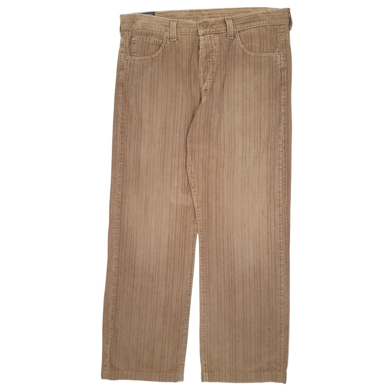 Mens Lee Vintage 90s 00s Baggy Beige Corduroy Cotton  Trousers Mens W36 L30