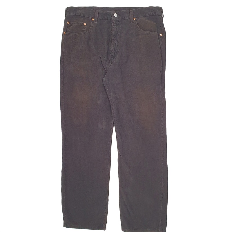 Mens Levis 505 Vintage 2000s Black Corduroy Cotton  Trousers Mens W36 L31