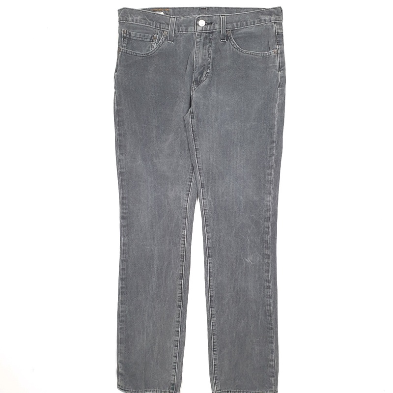 Mens Levis 514 Skinny Grey Corduroy Cotton  Trousers Mens W32 L32