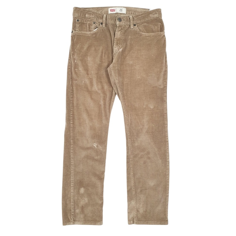 Mens Levis Beige Corduroy Cotton Blend  Trousers Mens W28 L28