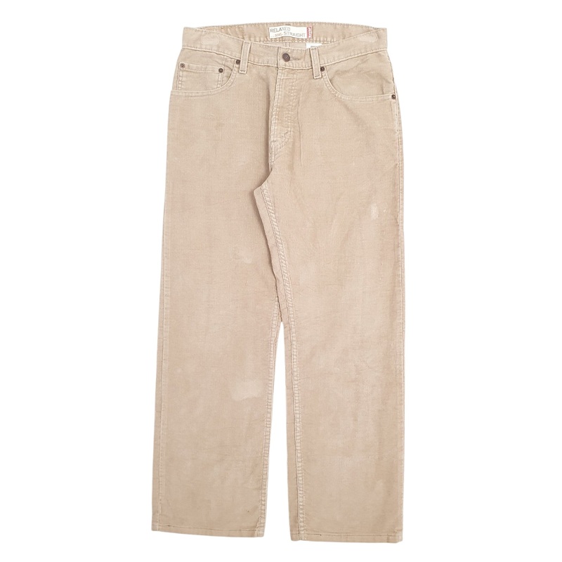 Mens Levis Beige Corduroy Cotton  Trousers Mens W32 L30