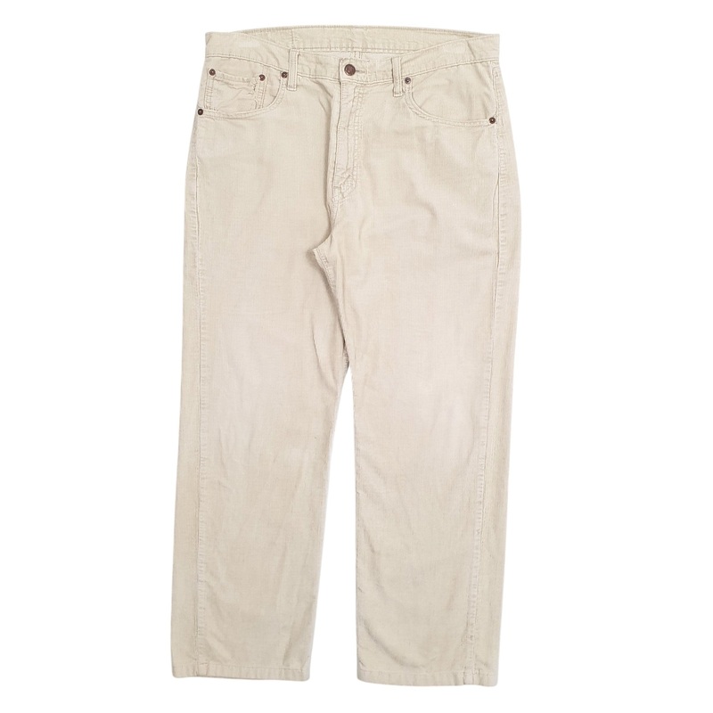 Mens Levis Beige Corduroy Cotton  Trousers Mens W34 L28