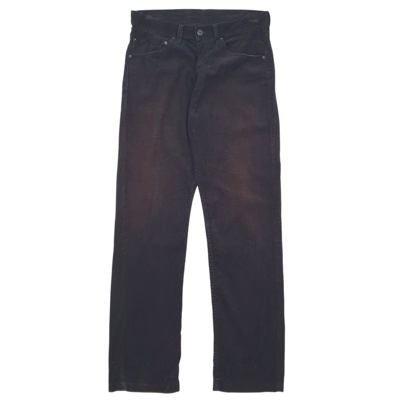Mens Levis Black Corduroy Cotton Blend  Trousers Mens W32 L34