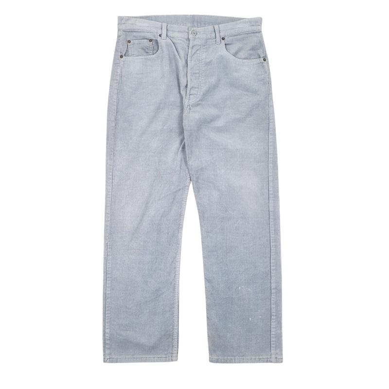 Mens Levis Blue Corduroy Cotton Blend  Trousers Mens W36 L30
