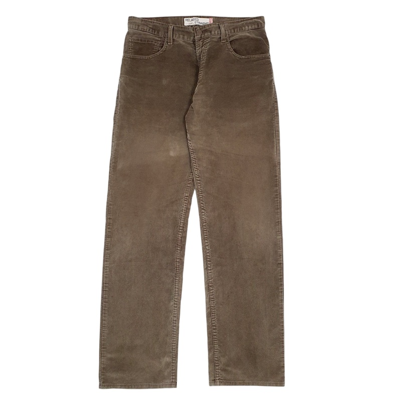 Mens Levis Brown Corduroy Cotton Blend  Trousers Mens W32 L34